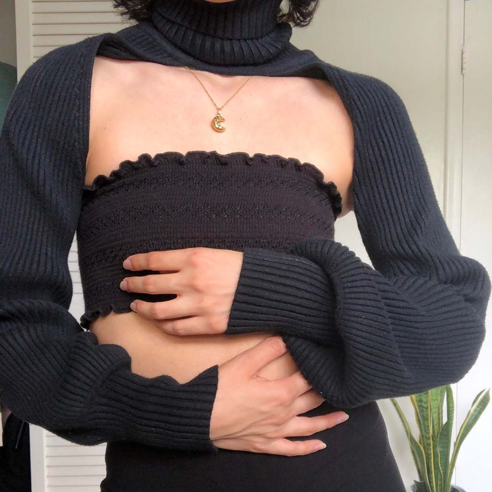 Shrug Turtleneck Sweater Top